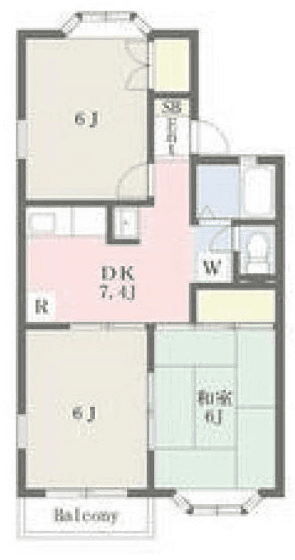 Denah unit P000952 — 3DK