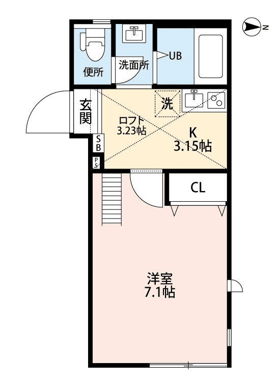 Denah unit P000321 — 1K