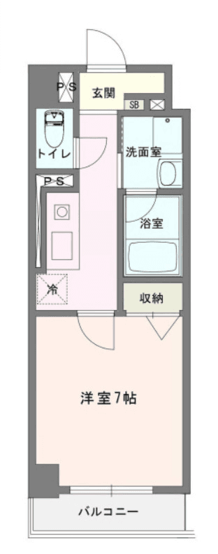 Floor plan ng unit P001011 — 1K