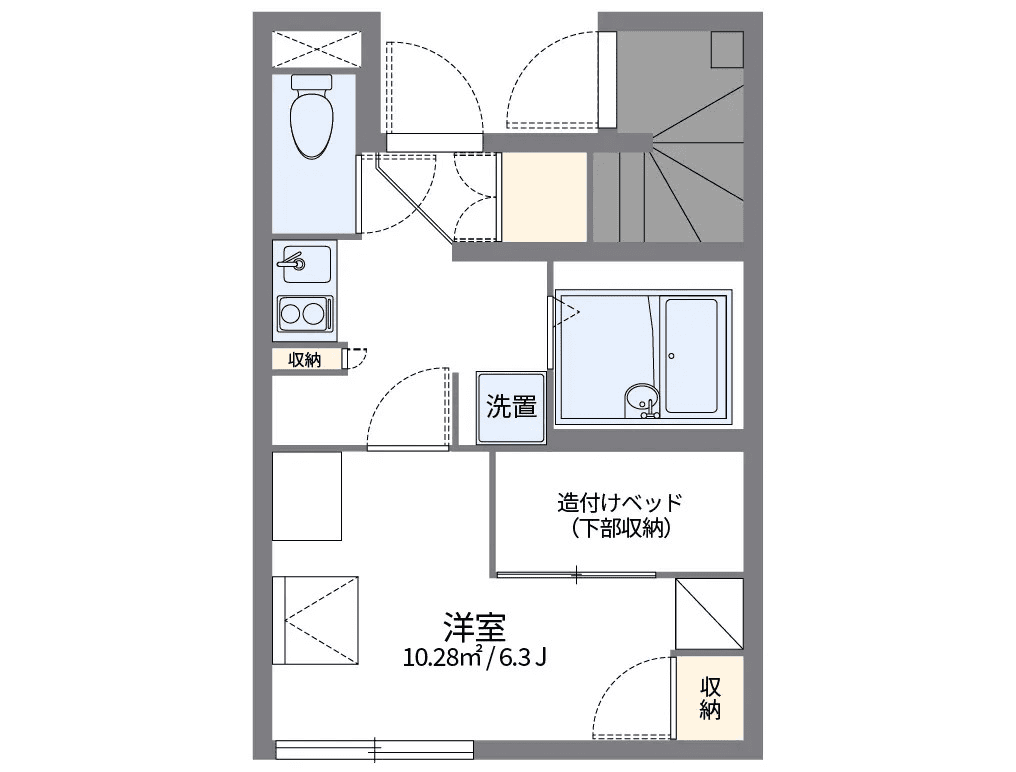 Denah unit P001058 — 1K