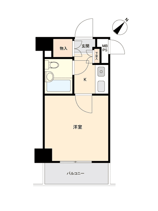 Floor plan of unit P000282 — 1K