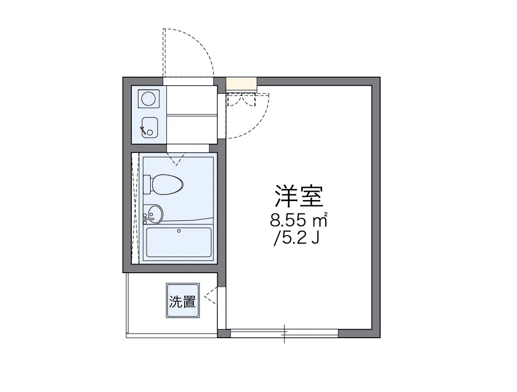 Floor plan of unit P000493 — 1K