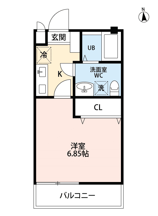 Floor plan of unit P000895 — 1K