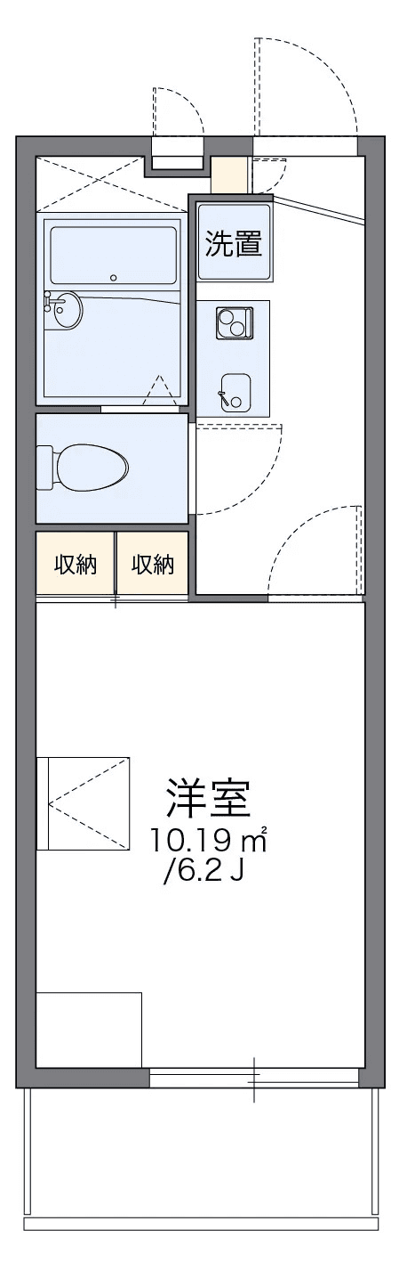 P001100 매물 평면도 — 1K