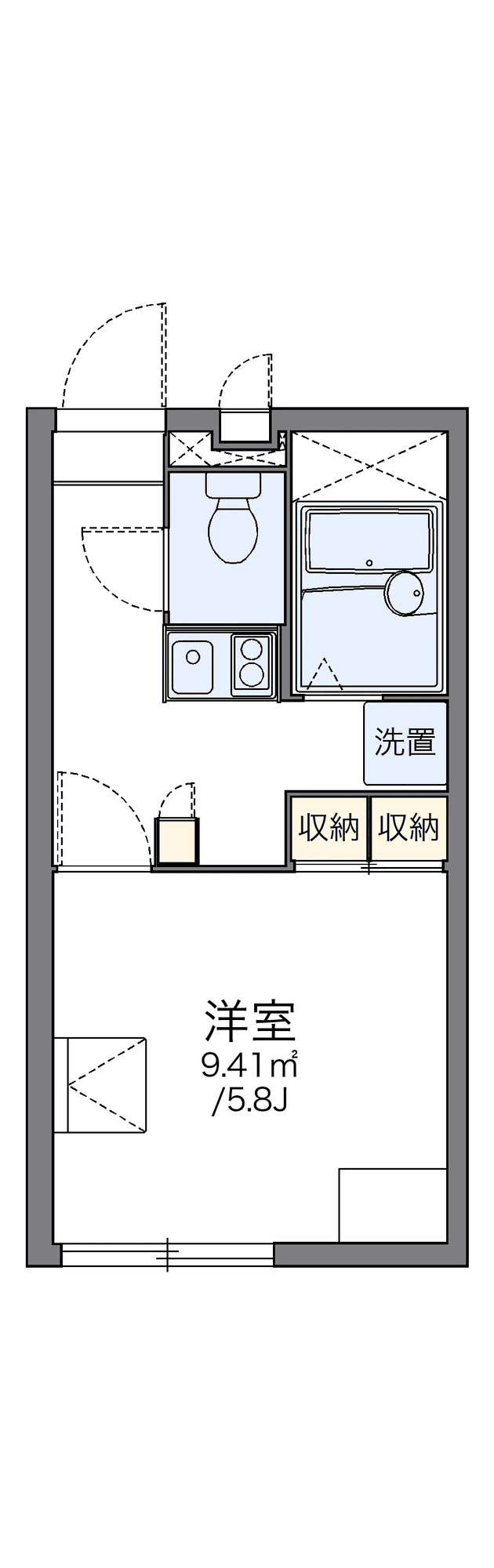 Sơ đồ bố trí căn P002332 — 1K