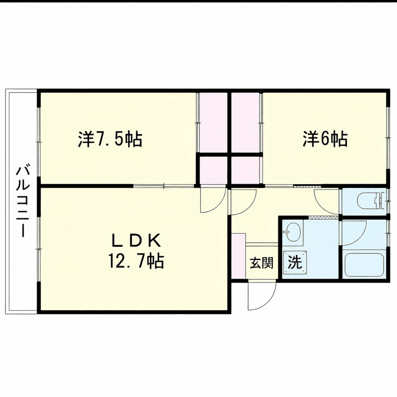 P000871 매물 평면도 — 2LDK