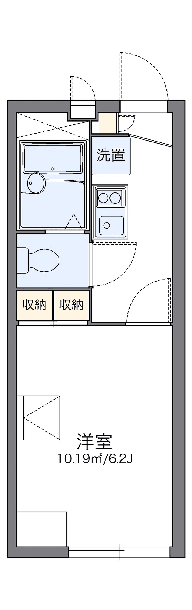 Sơ đồ bố trí căn P002236 — 1K