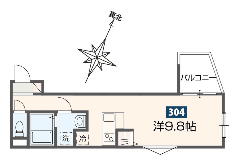 P000786 매물 평면도 — 1R