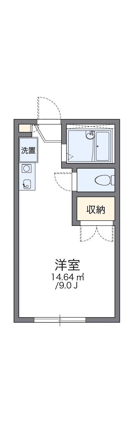 P000480 매물 평면도 — 1K
