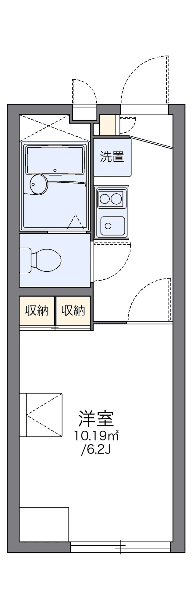 Sơ đồ bố trí căn P002328 — 1K