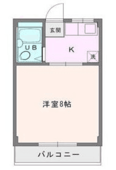 P000933 매물 평면도 — 1K