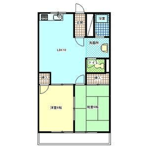 Denah unit P000344 — 2LDK