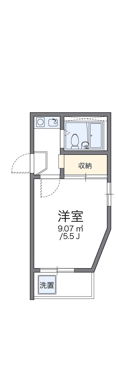 Floor plan of unit P000495 — 1K