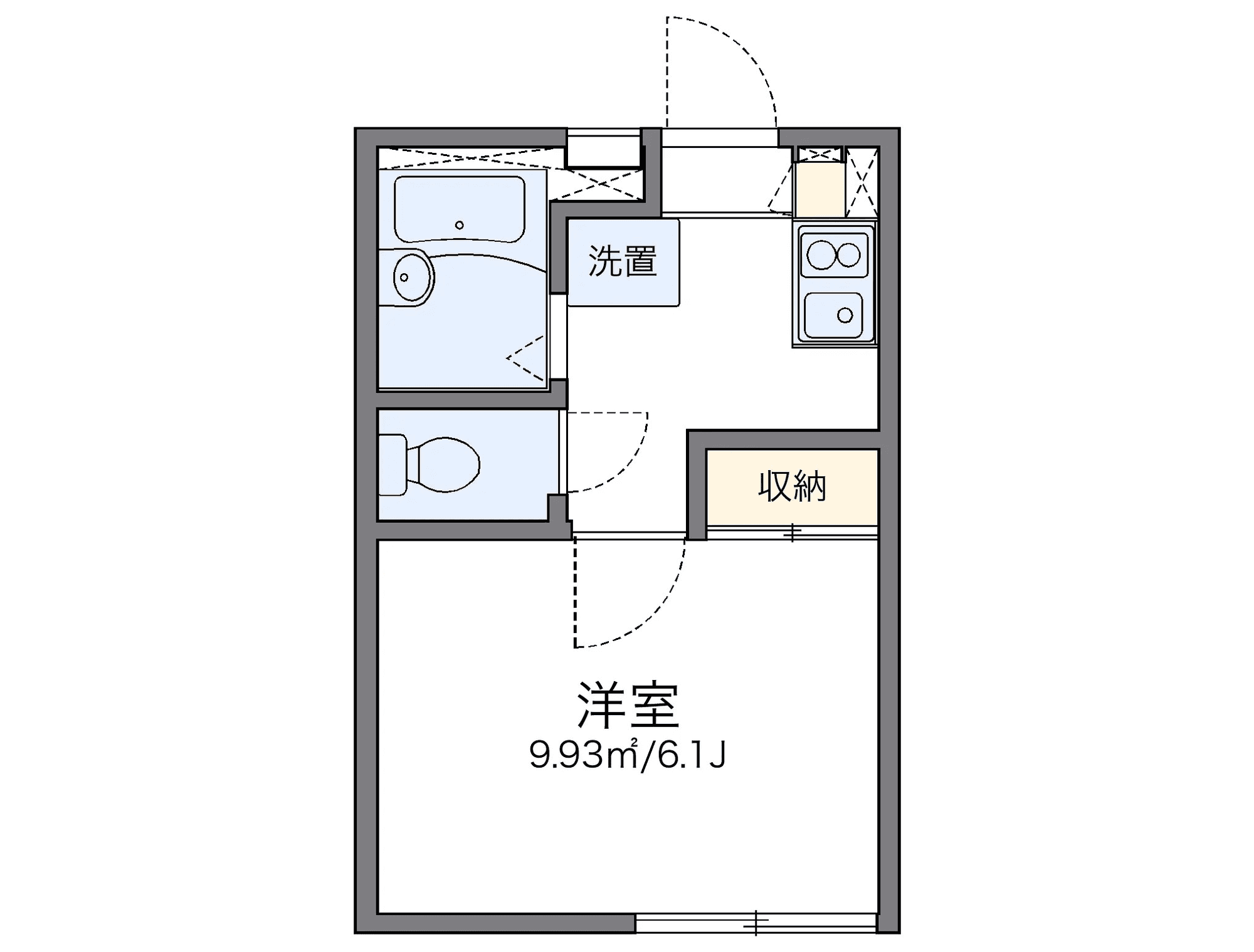 Denah unit P001600 — 1K