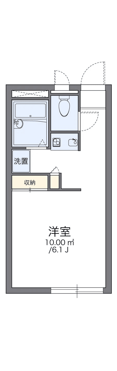 P000555 매물 평면도 — 1K