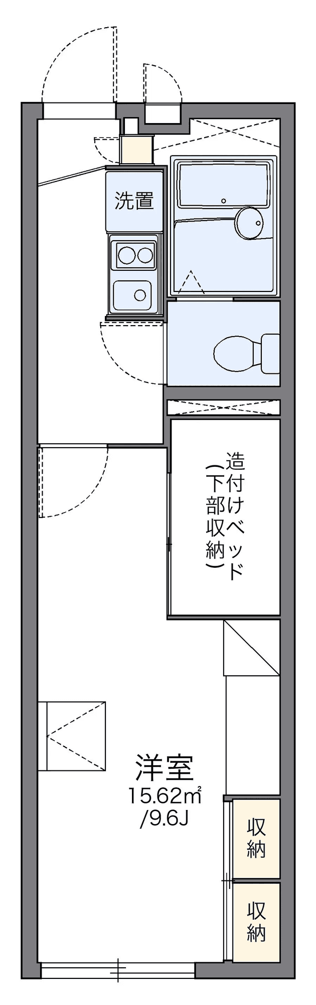Denah unit P001035 — 1K