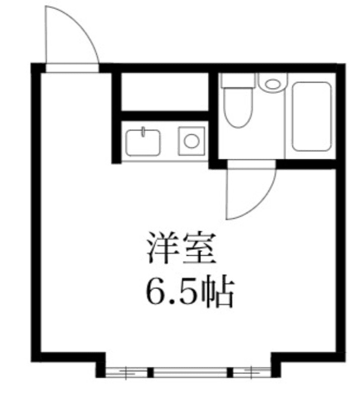 P000245 매물 평면도 — 1R