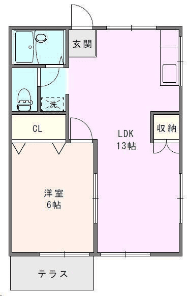 Denah unit P000922 — 1LDK