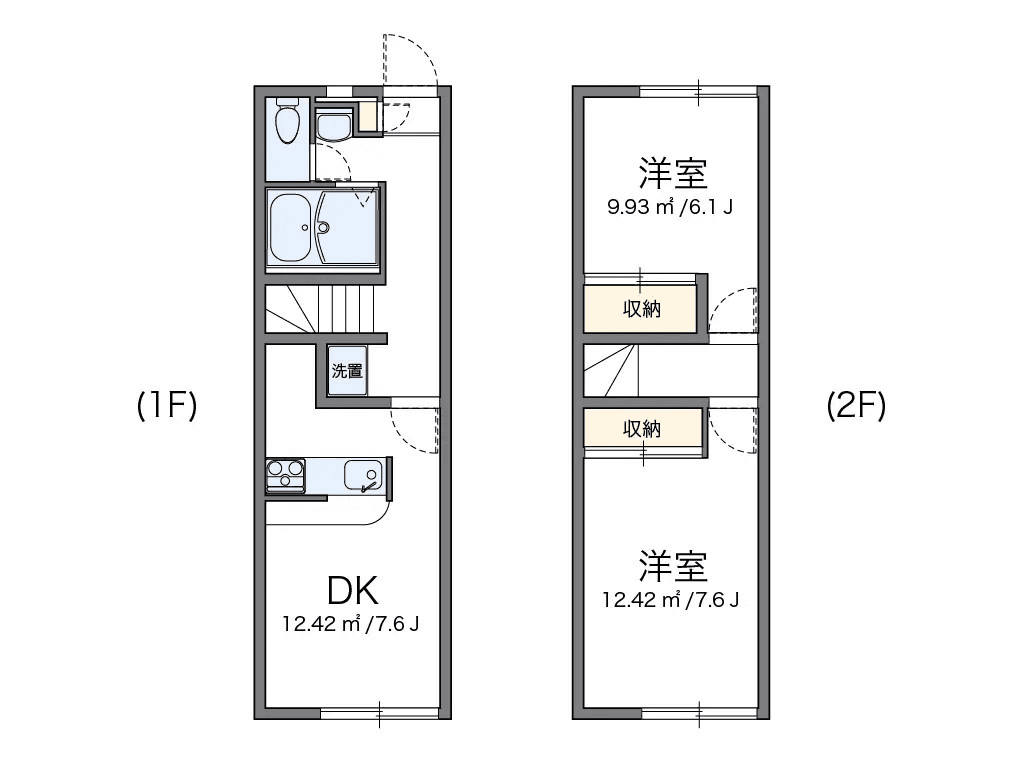 物件P000598の間取り図 — 2DK