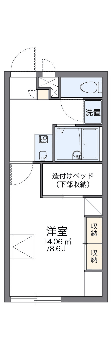 Denah unit P000596 — 1K