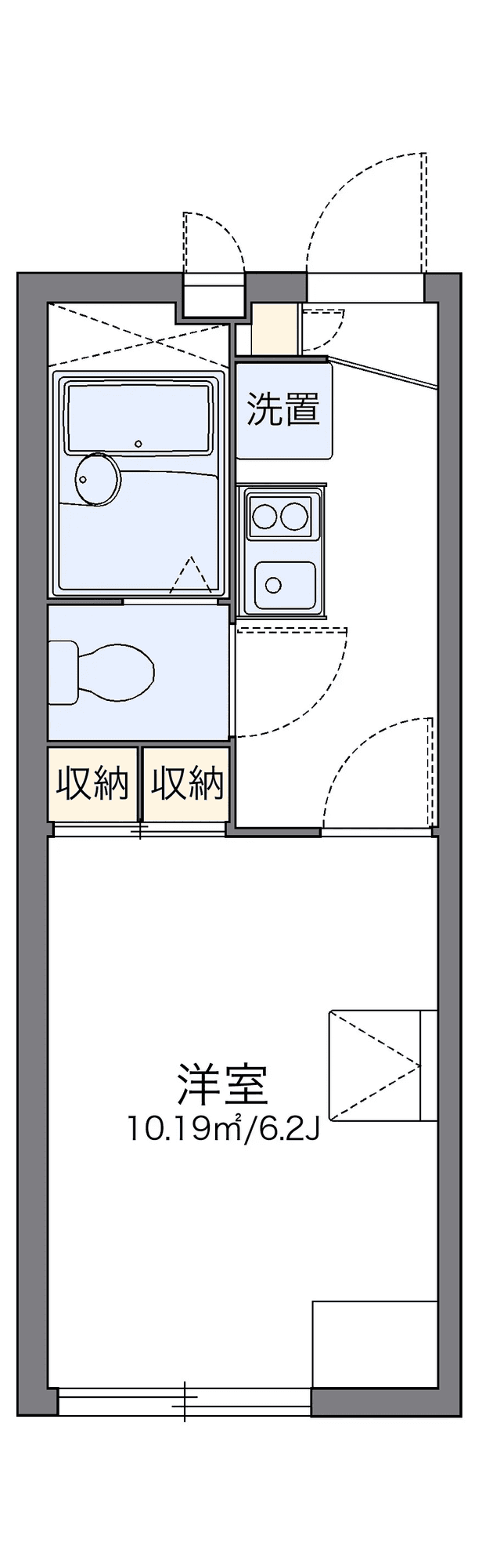 Denah unit P001031 — 1K