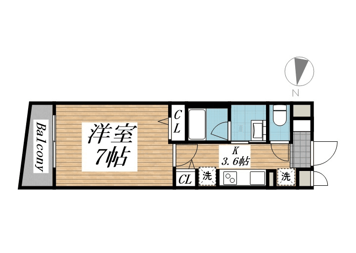 Floor plan of unit P000342 — 1K
