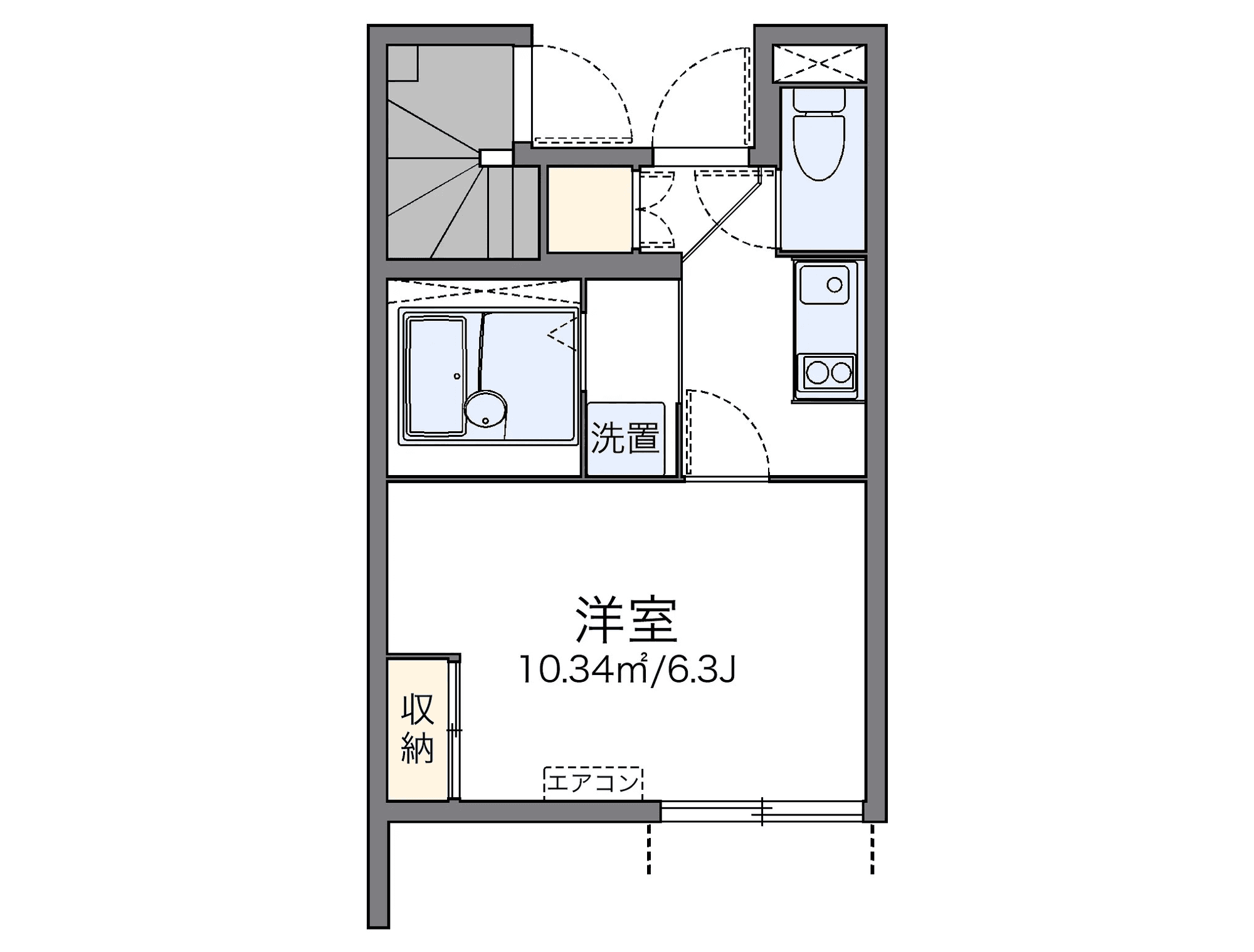 Denah unit P001238 — 1K