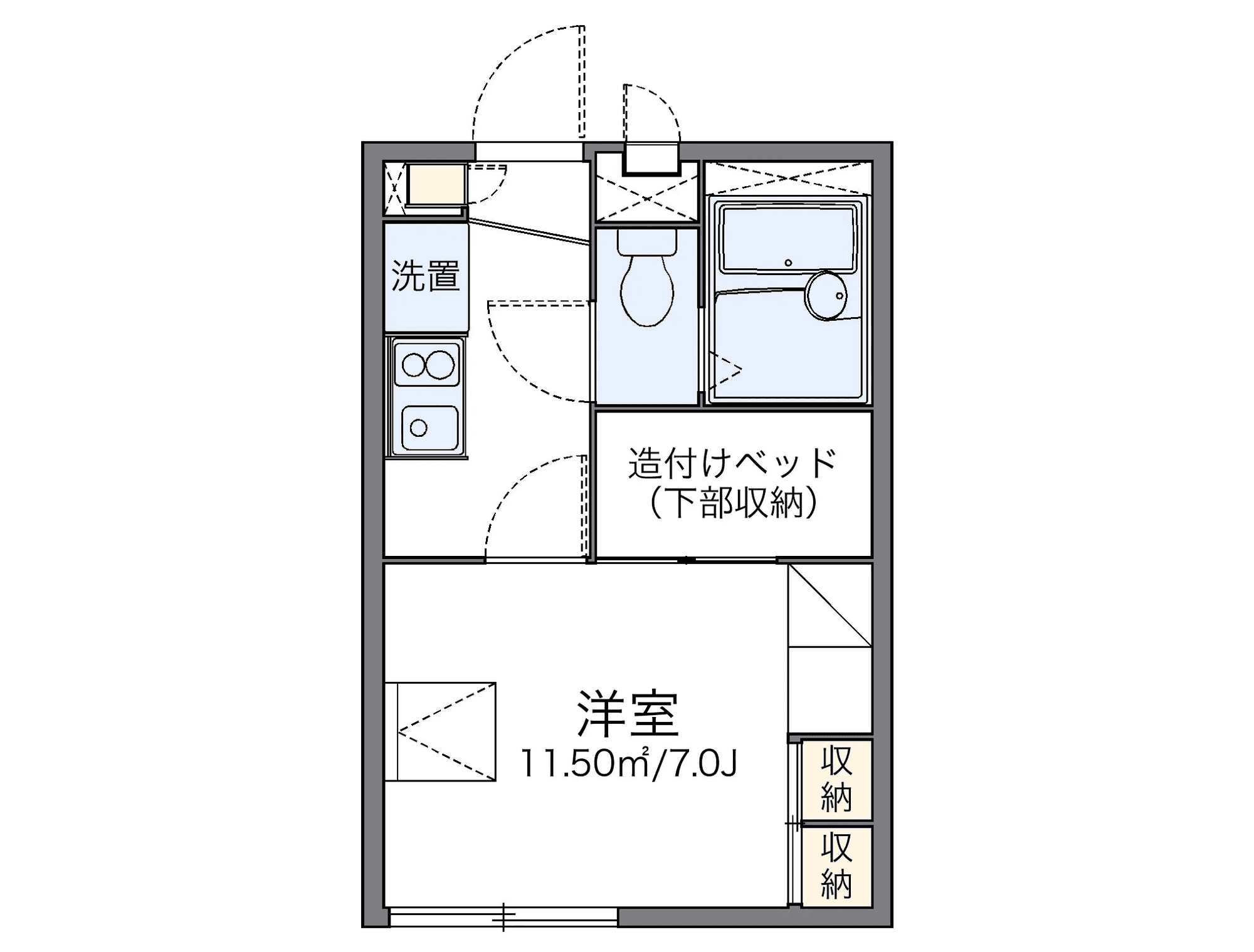Denah unit P000609 — 1K