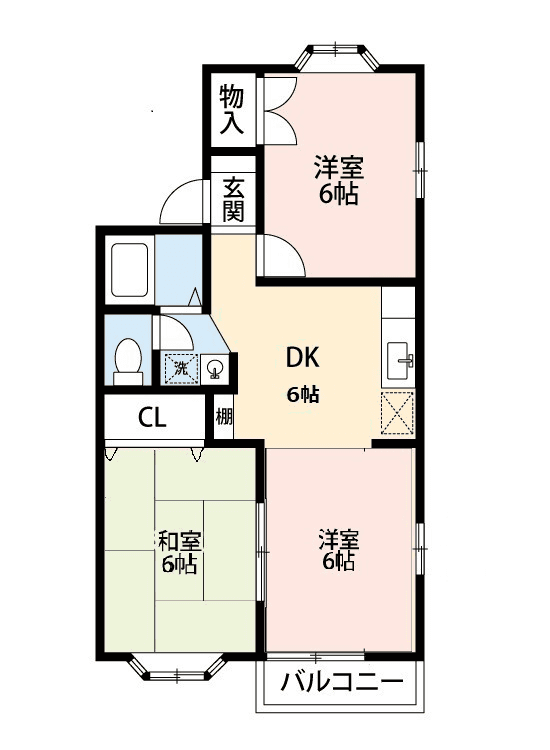物件P000444の間取り図 — 3DK