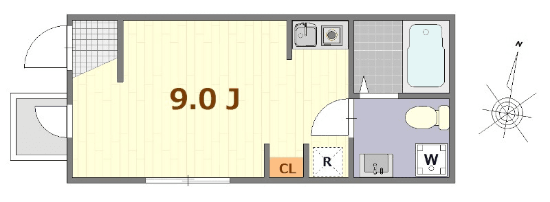 Sơ đồ bố trí căn P000104 — 1R
