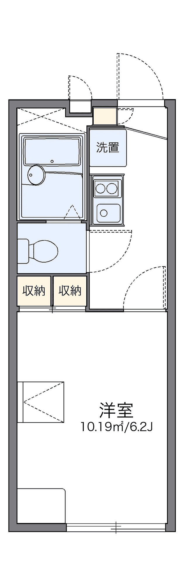 Denah unit P001028 — 1K