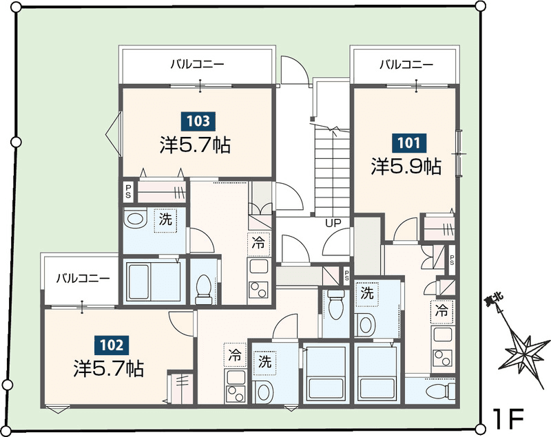 Denah unit P000083 — 1K