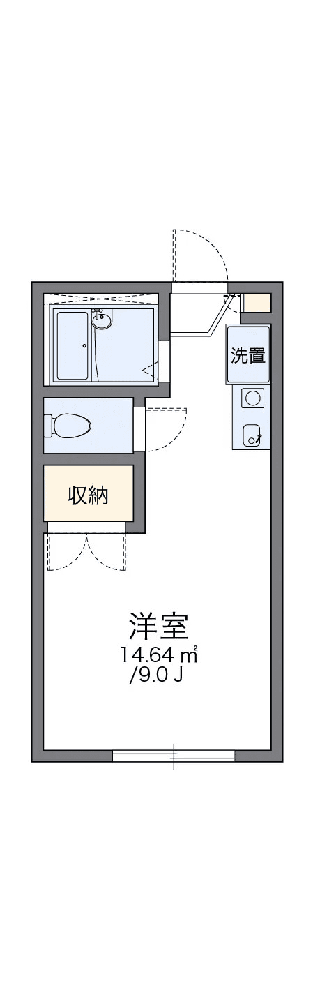 物件P000564の間取り図 — 1K