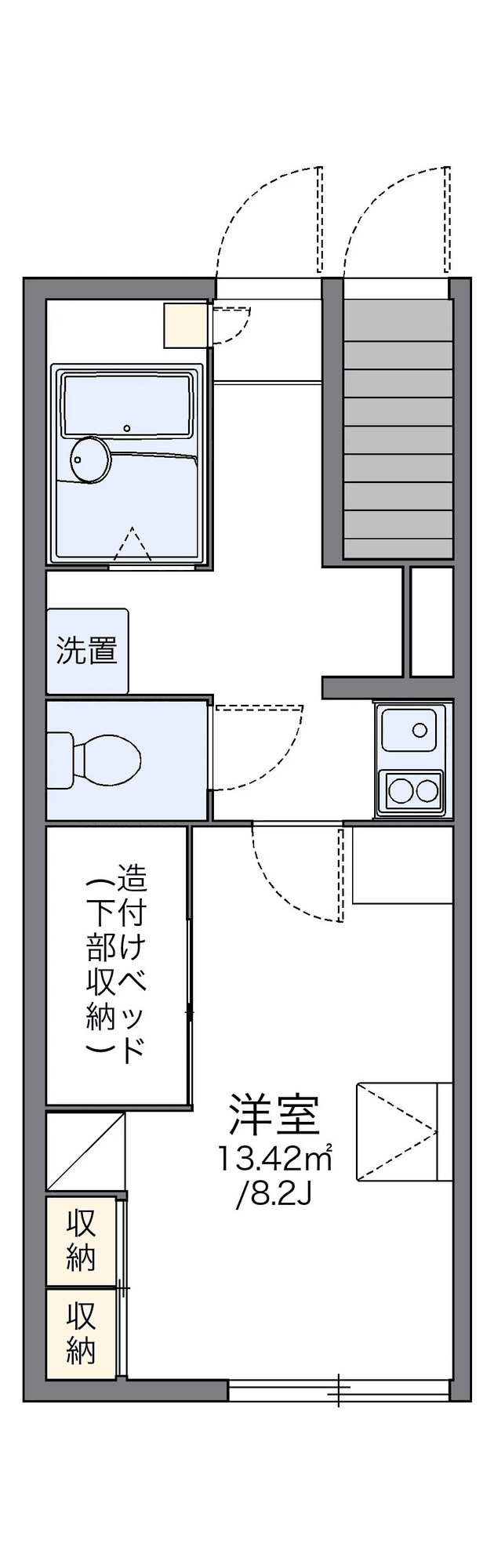 Floor plan of unit P000844 — 1K