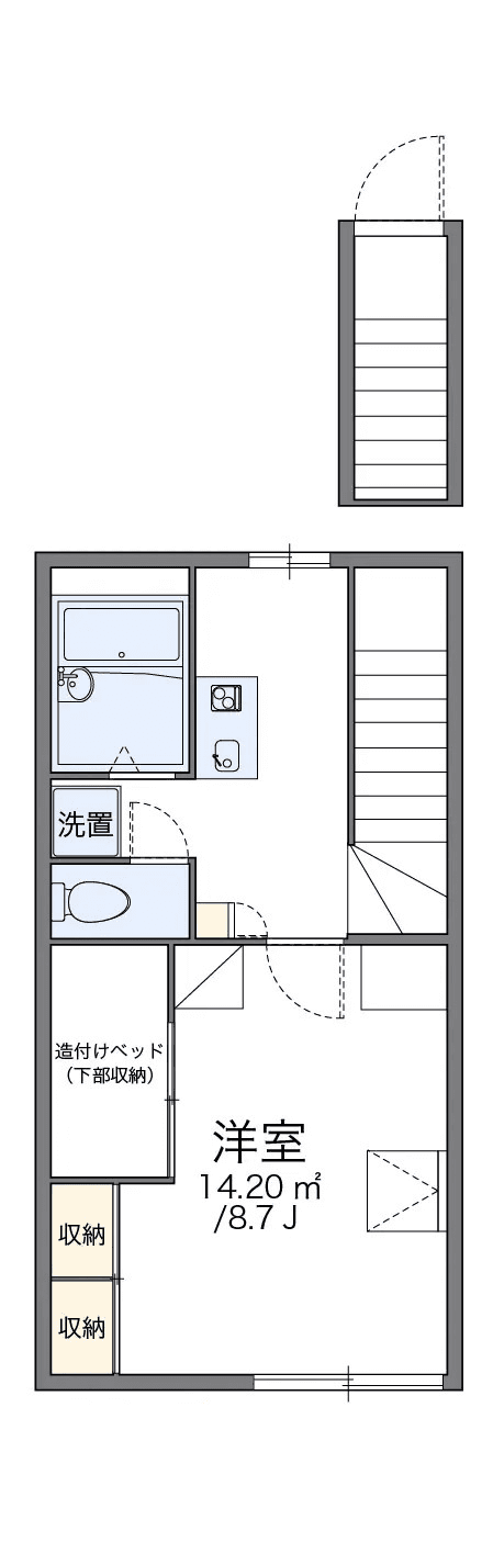 Floor plan of unit P000705 — 1K