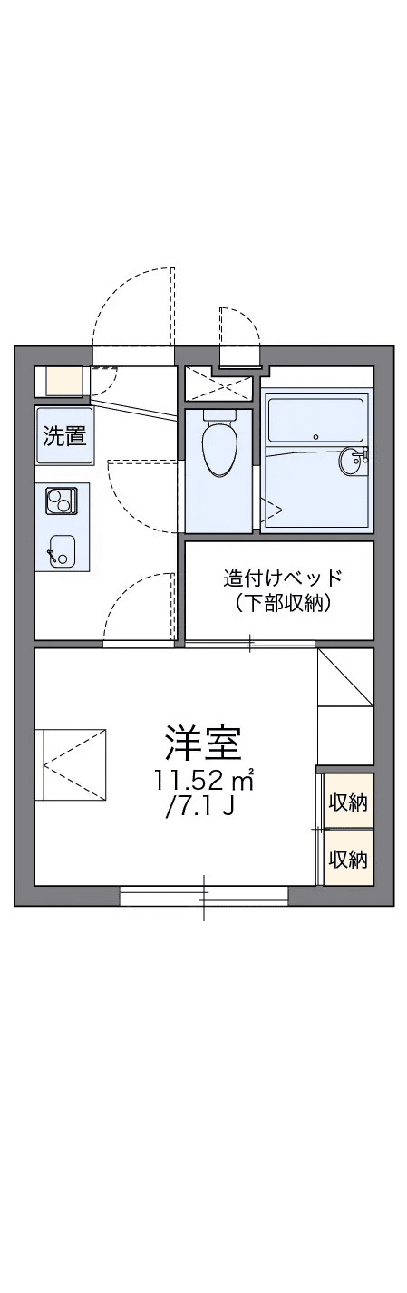 Denah unit P000736 — 1K