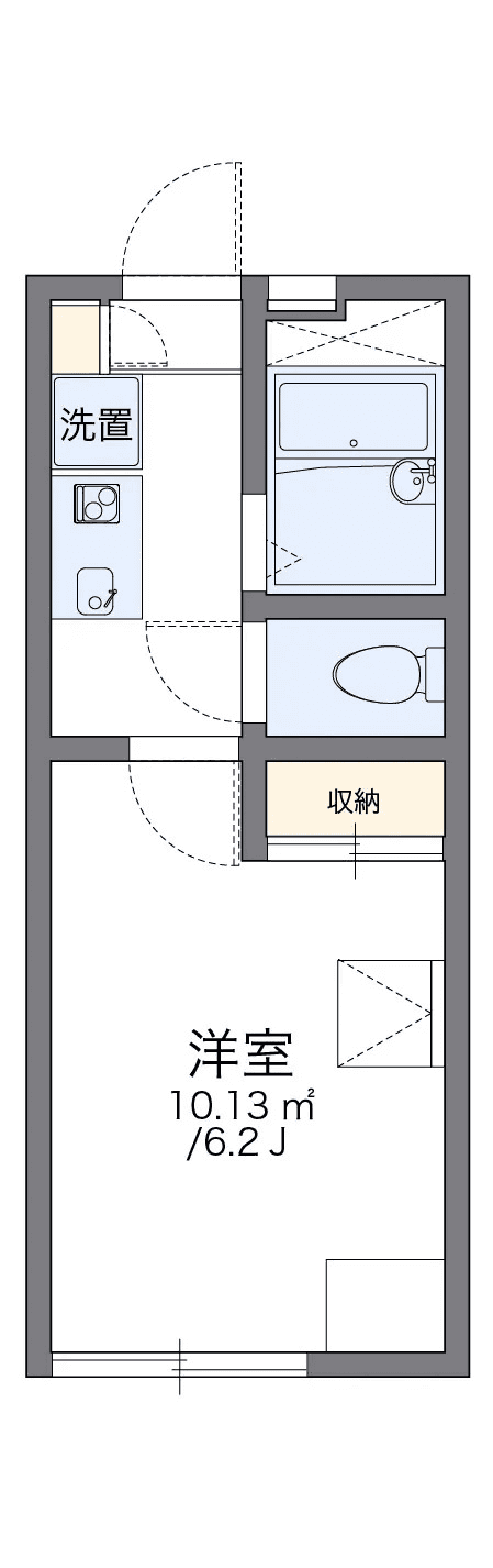 Floor plan of unit P001041 — 1K