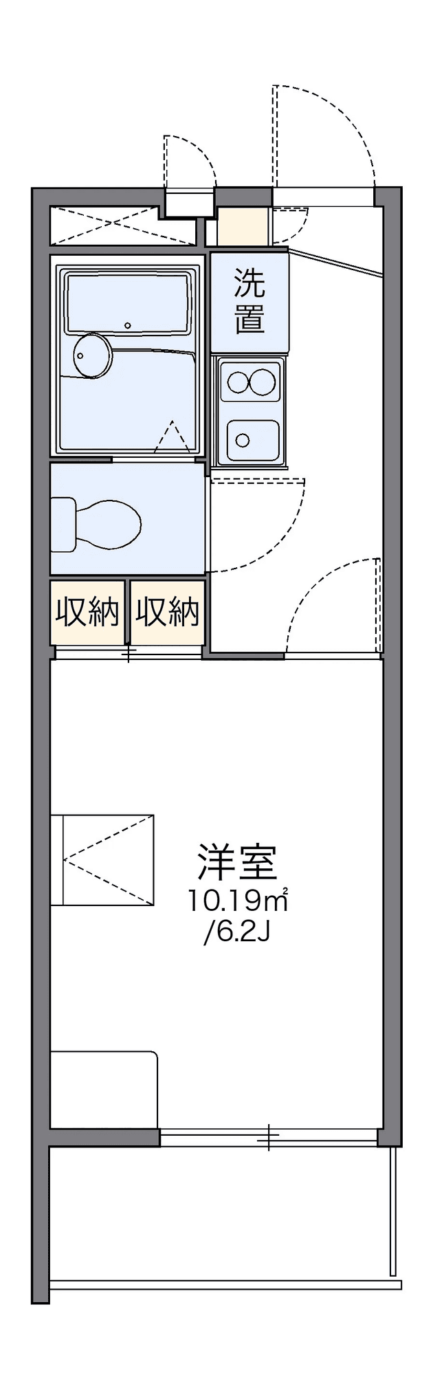 Denah unit P001607 — 1K