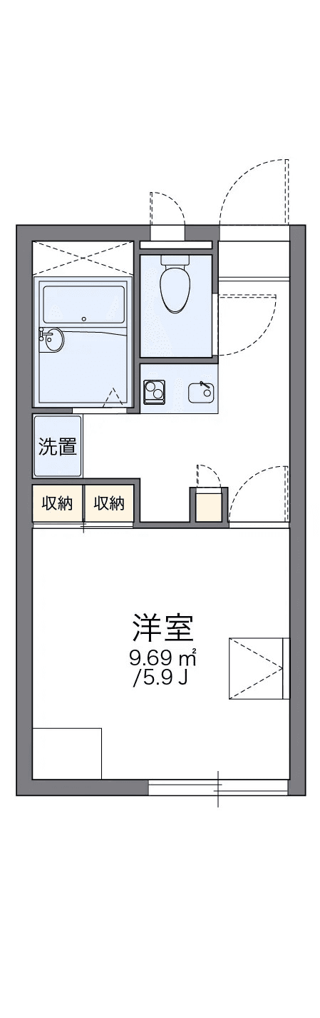 Denah unit P000627 — 1K