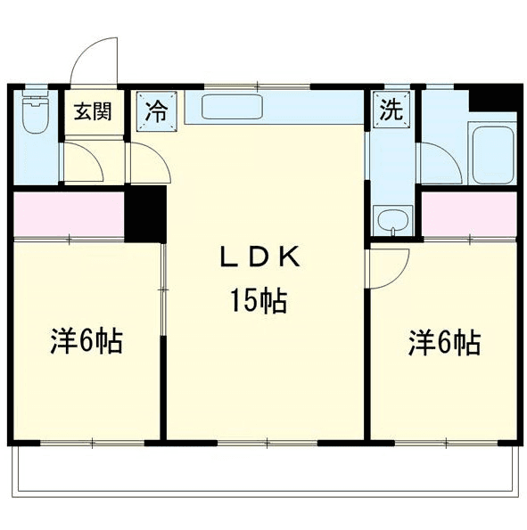 Sơ đồ bố trí căn P000954 — 2LDK