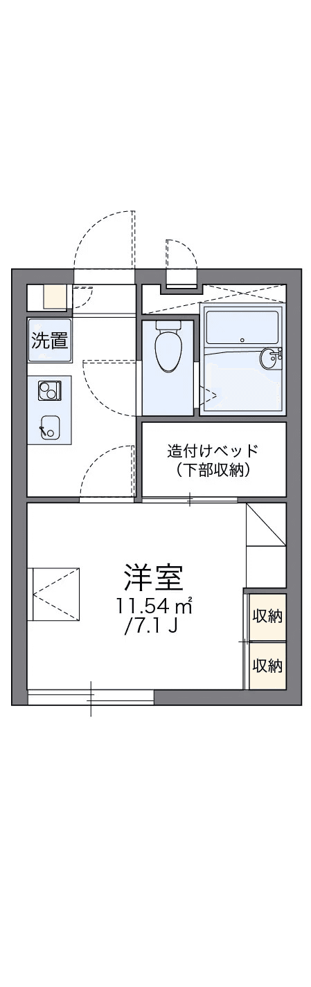 Denah unit P000799 — 1K