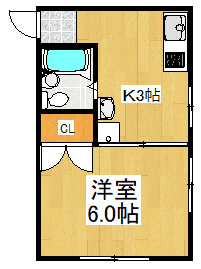 Denah unit P000946 — 1K