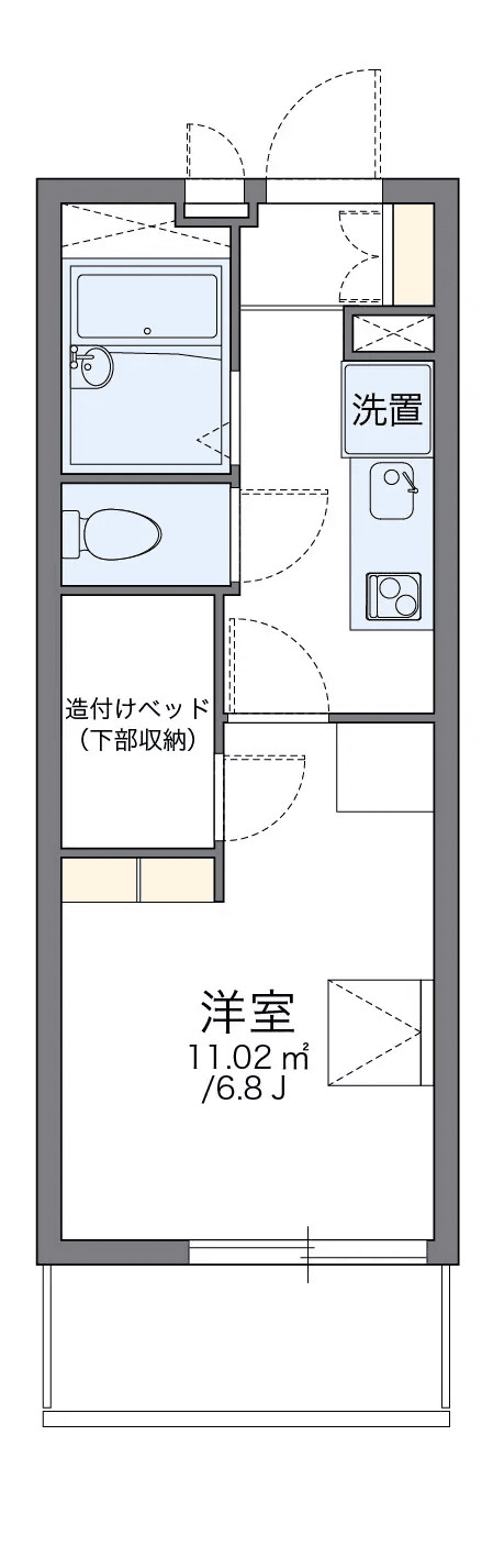 Denah unit P001065 — 1K