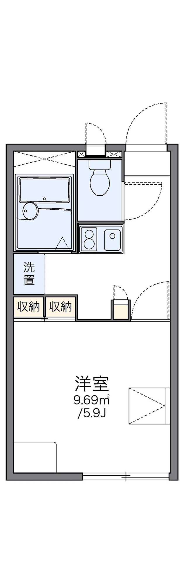 Denah unit P001621 — 1K