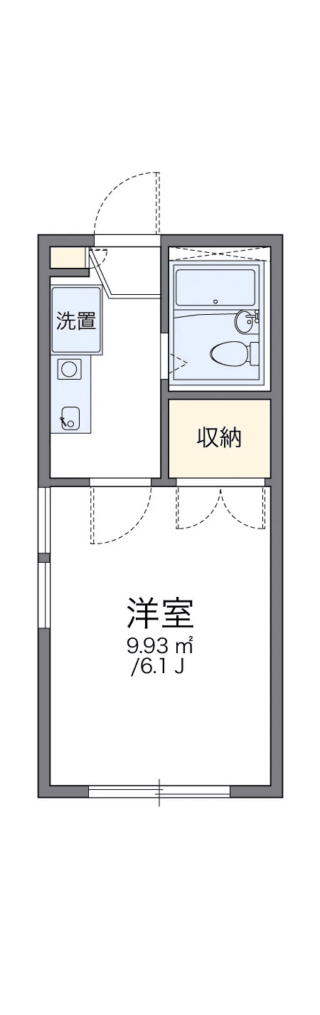 物件P000472の間取り図 — 1K