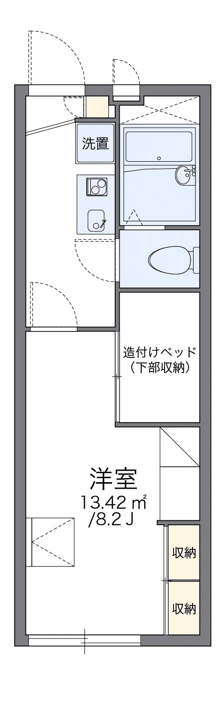 Floor plan of unit P002425 — 1K