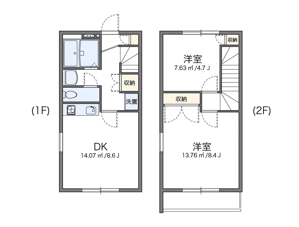 Floor plan ng unit P000505 — 2DK