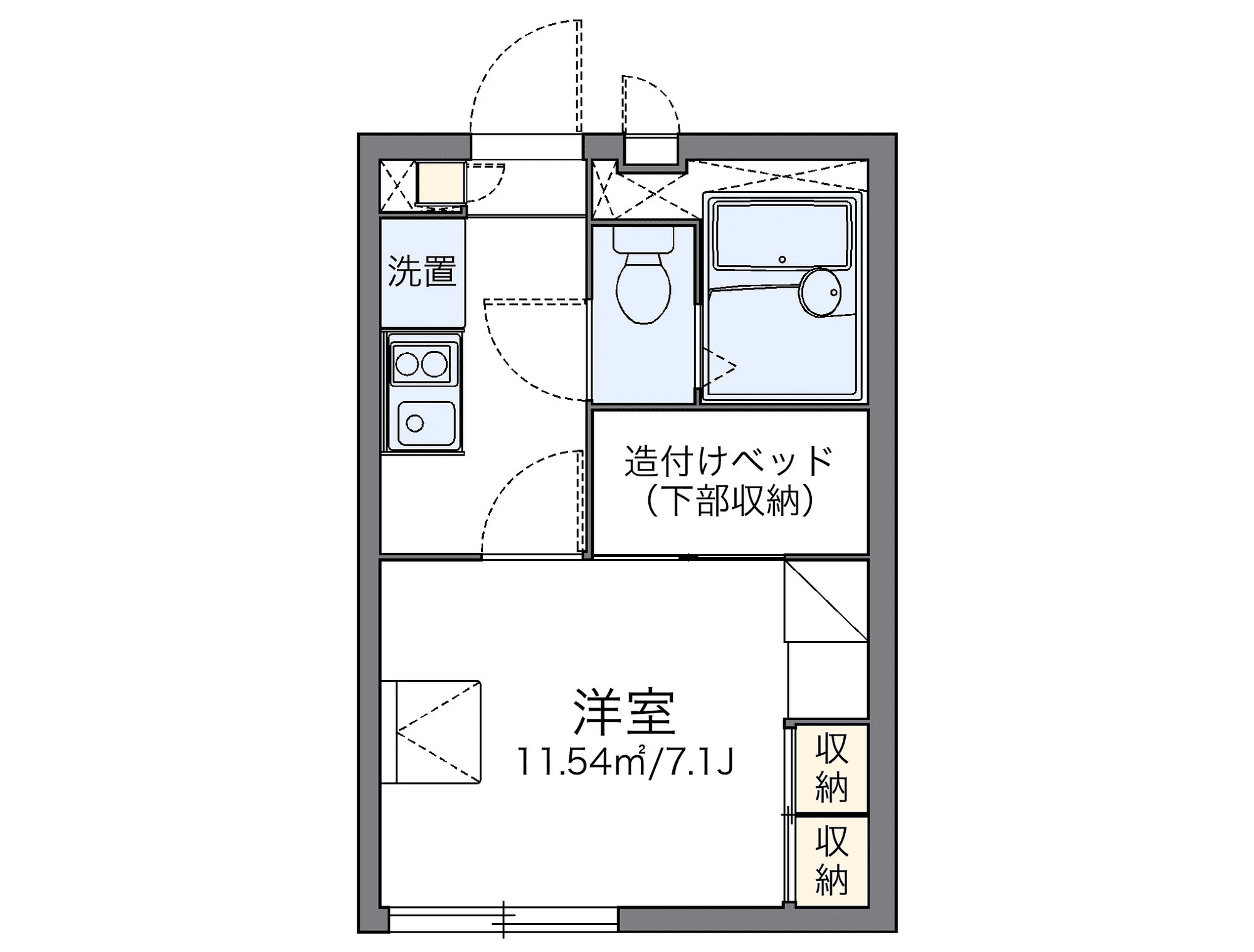 Denah unit P001606 — 1K