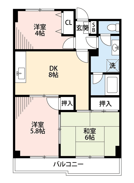 Denah unit P000427 — 3DK