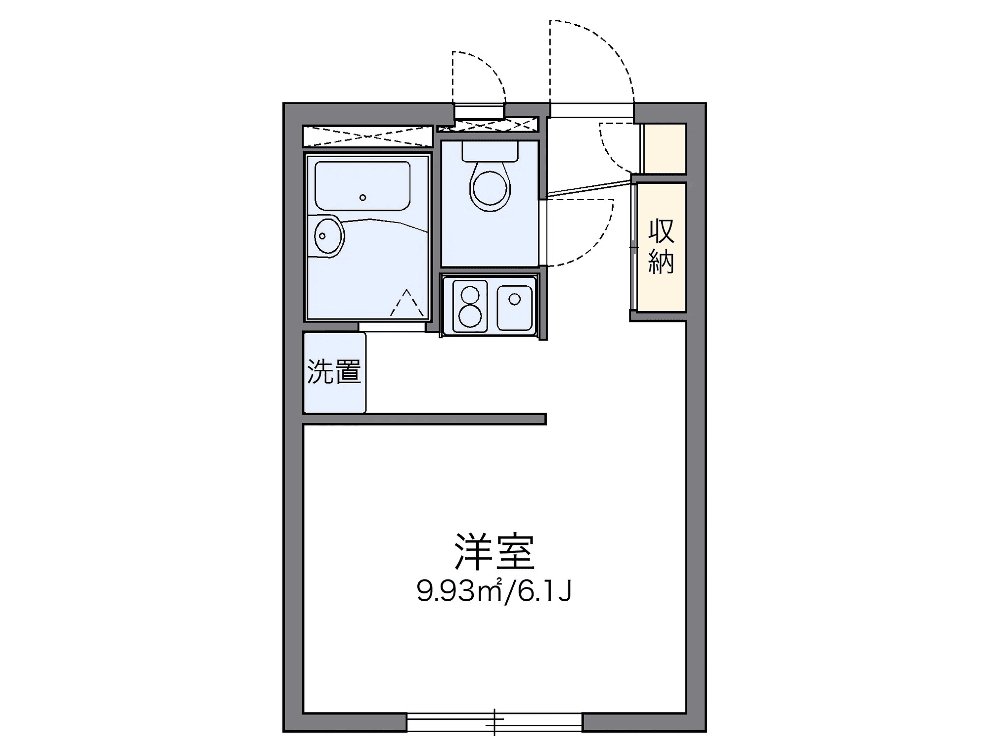 Denah unit P000602 — 1K